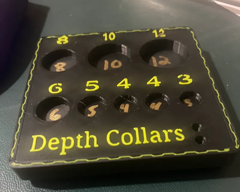 Gridfinity - FAMAG Depth Collar (drill stops) Bin