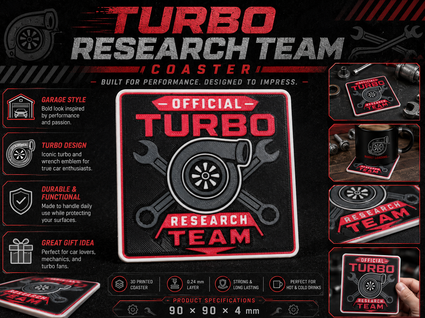 Official Turbo Research Team Coaster