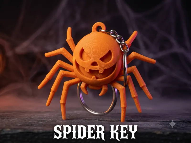 Halloween 3D Spider Keychain Volumetric