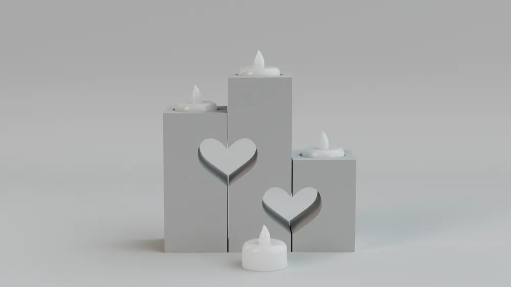 Love combination candlestick - Free 3D Print Model - MakerWorld