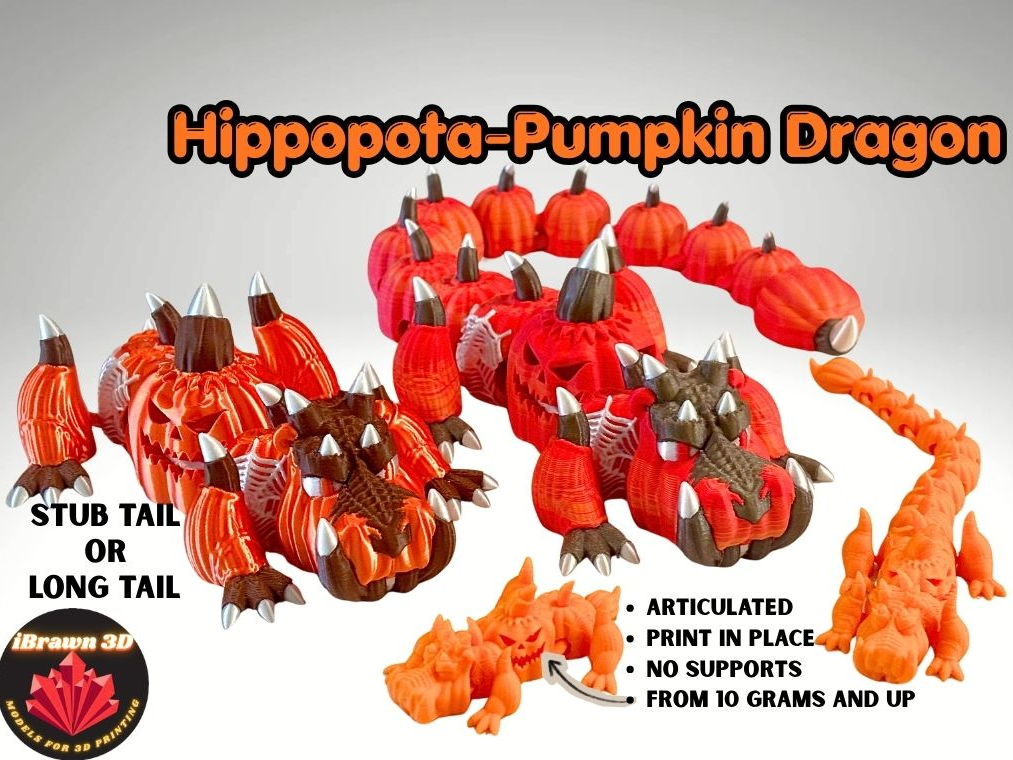 Hippopota-Pumpkin Dragon 3D model