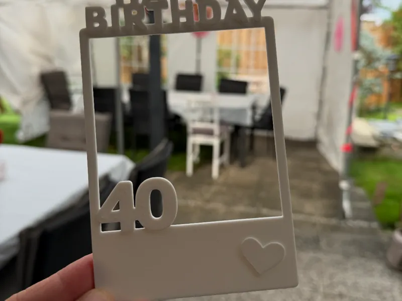 Fotorahmen zum 40. Geburtstag