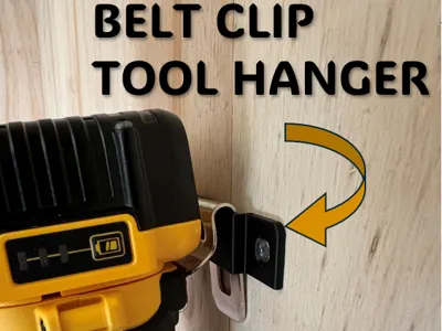 Power Tool Wall Hanger via Belt Clips