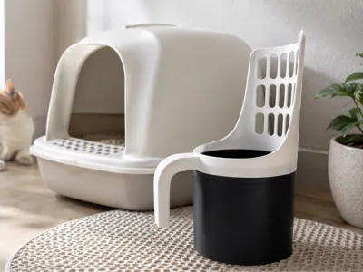Cat litter scoop with bucket