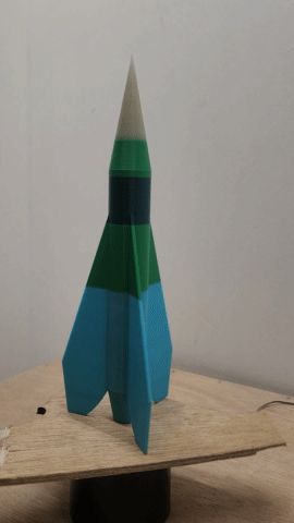 simple rocket made with bambu studio