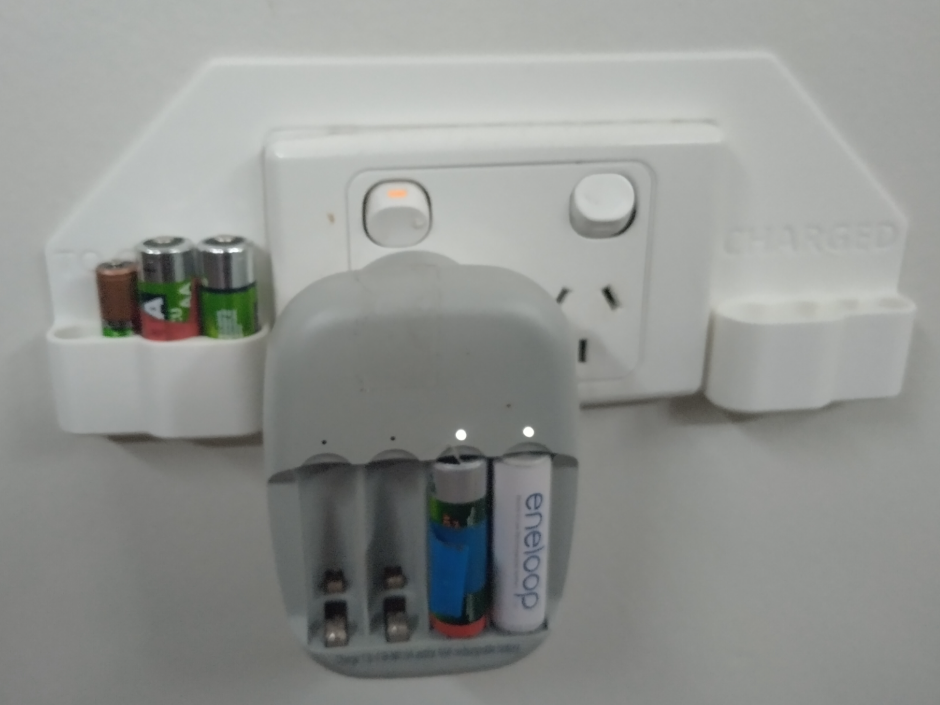 Rechargeable Battery Caddy - Australian Outlet 3D model