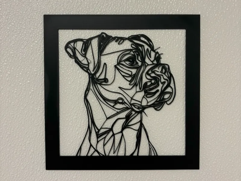 Dog lineart frame decoration Boxer