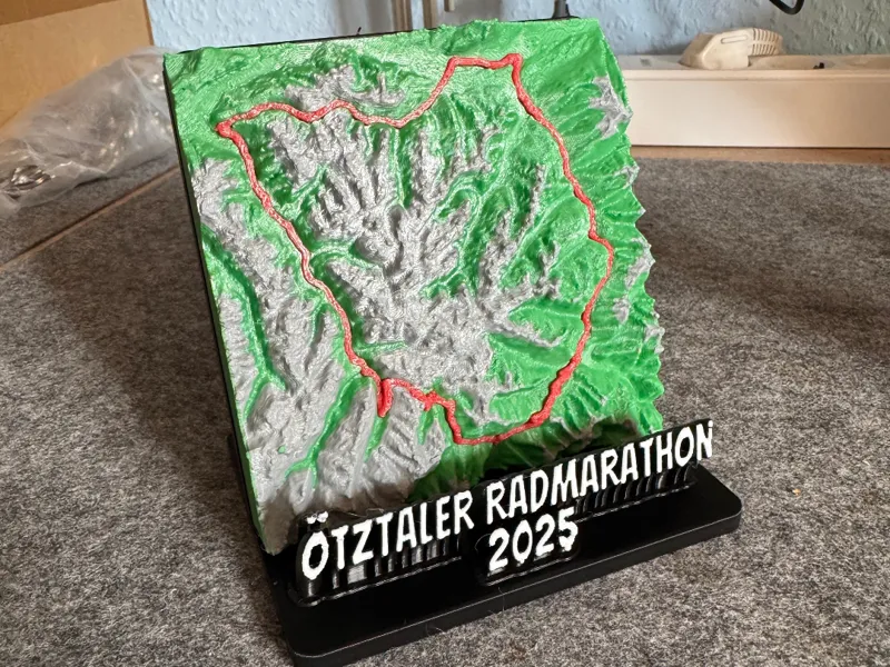 Ötztaler Radmarathon 2025 Streckenkarte 3D