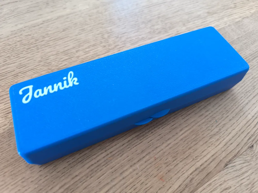 Custom Pencil Case with Stencil &amp; Ruler by BamBam Design MakerWorld: Download Free 3D Models