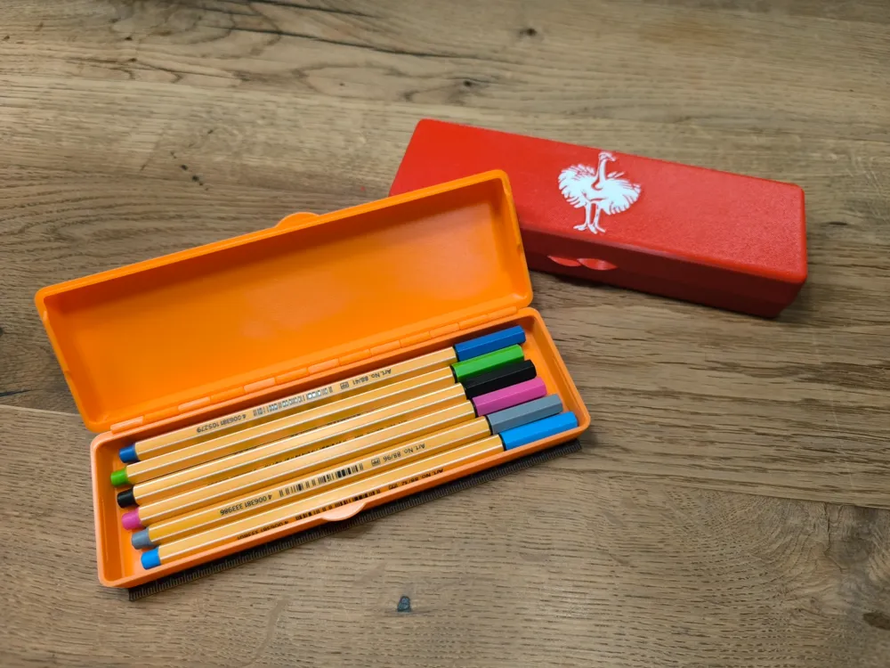 Custom Pencil Case with Stencil &amp; Ruler by BamBam Design MakerWorld: Download Free 3D Models