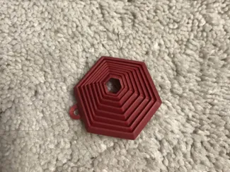 hexagon fidget keychain