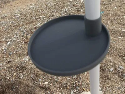 Beach umbrella tray