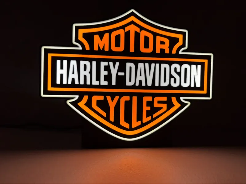 Harley inspired led lightbox