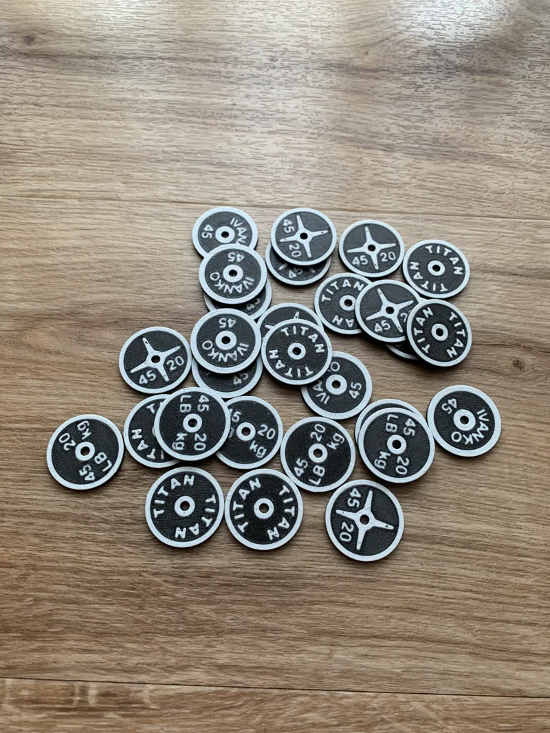 Weightplate trolley/cart coins -  FAST PRINT