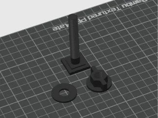 Toilet seat screw with square head