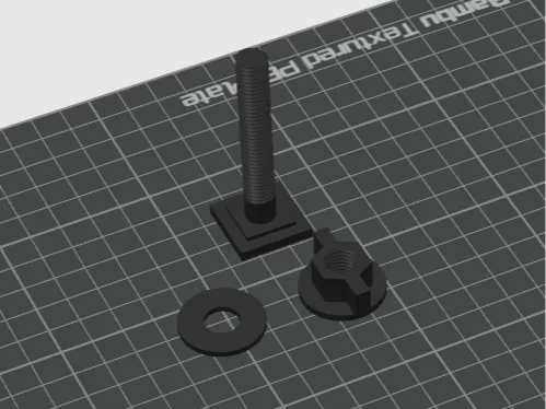 Toilet seat screw with square head