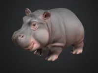 Figurine hippopotame fin de bobine — photo 1