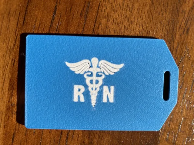 Luggage Tag with Registered Nurse (RN) Symbol by Ron MakerWorld ...
