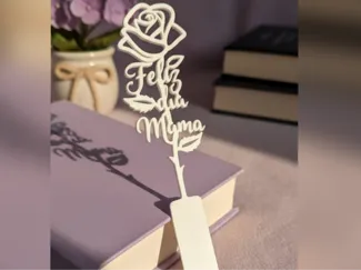 Marcapáginas rosa “Feliz día mamá”