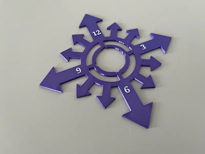 Scatter tabletop wargame 12 direzioni clock face