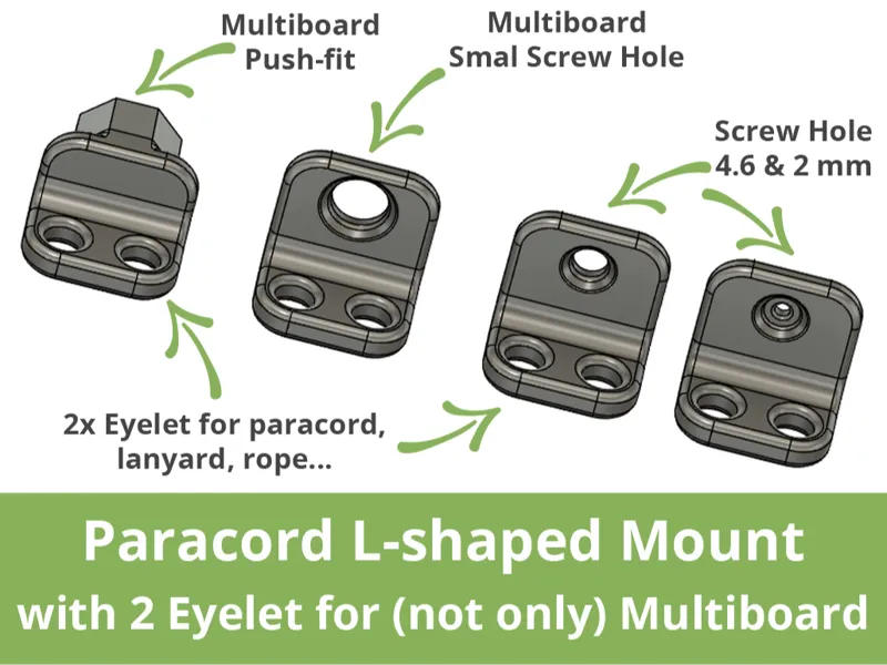 ParaCord Mount with 2x Eyelet (Multiboard Support)
