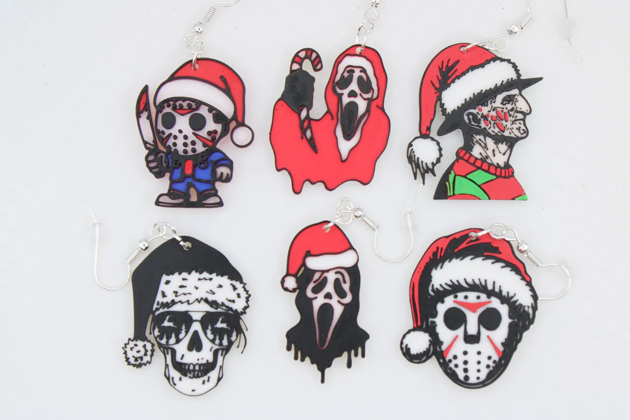 Christmas - Horror Earrings view 2