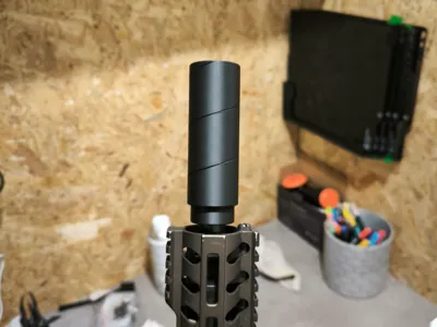 Round airsoft silencer