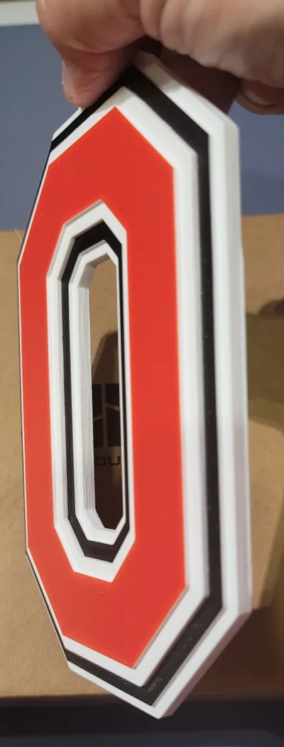 OHIO STATE BLOCK 3D Logo 180mm series by mercadogarzasMakerWorld ...