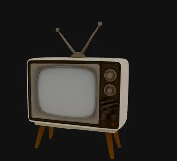 Modelo para impresión 3D: retro television — vista de referencia 4