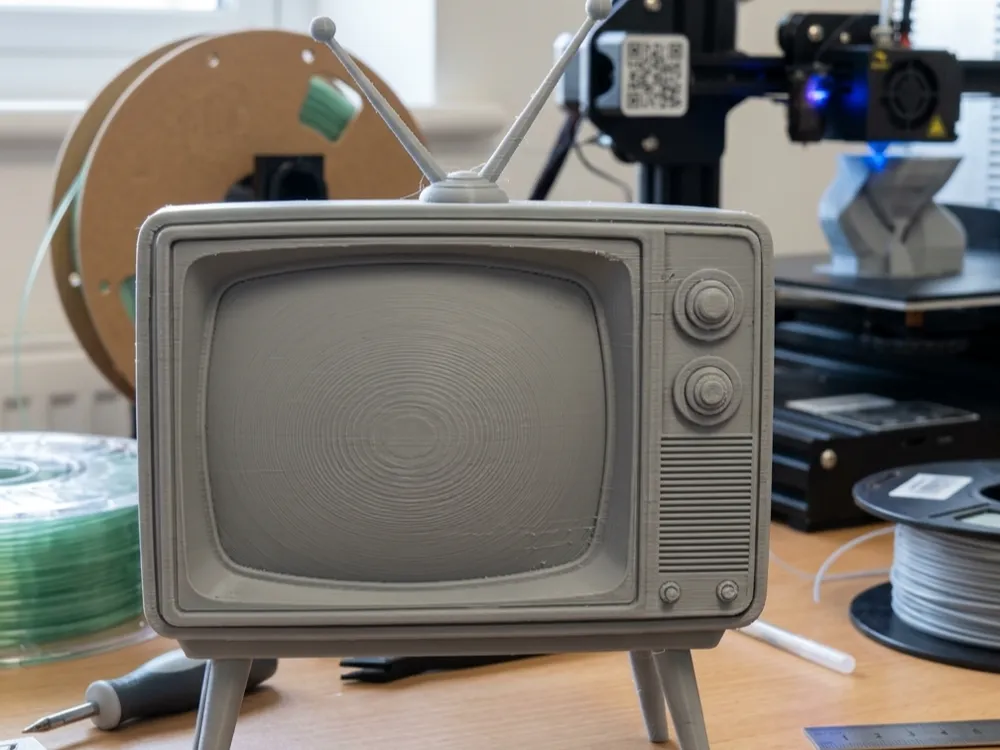 Modelo para impresión 3D: retro television. Referencia del modelo original.