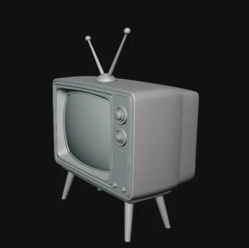 Modelo para impresión 3D: retro television — vista de referencia 5