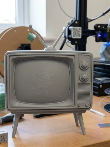 Modelo para impresión 3D: retro television — vista de referencia 2