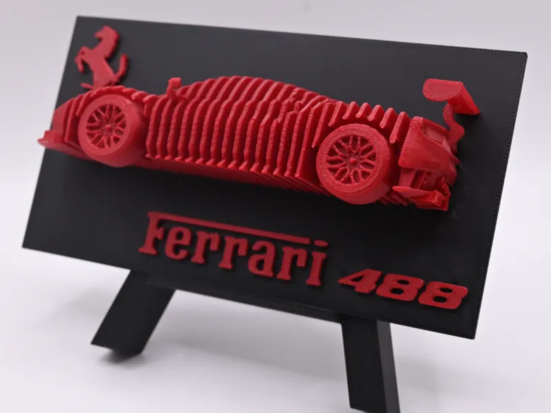 Scultura stratificata Ferrari 488 race