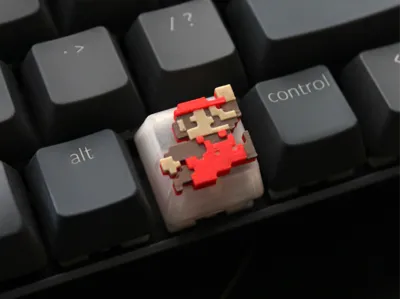 8 Bit Mario Keycap for Cherry MX Mech Keyboards