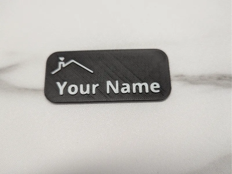 Realtor Name Tag – Customizable in Bambu Studio