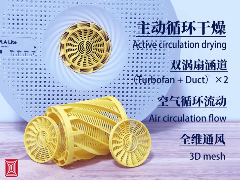 主动循环干燥盒子/空气循环料盘干燥盒/360°主动除湿料盘干燥盒/线轴干燥剂盒/AMS干燥盒