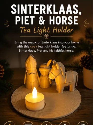 Soporte: Sinterklaas, Piet & Horse Tea Light Holder — vista de referencia 2