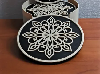 Lace Style Mandala Coaster