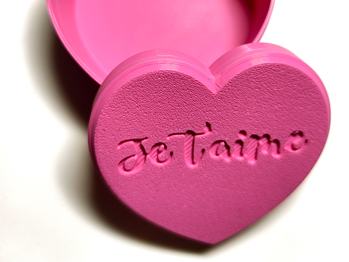 Heart box valentines french "Je t'aime"