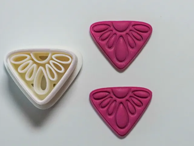 Ornamental Triangle Polymer Clay Cutter Earrings