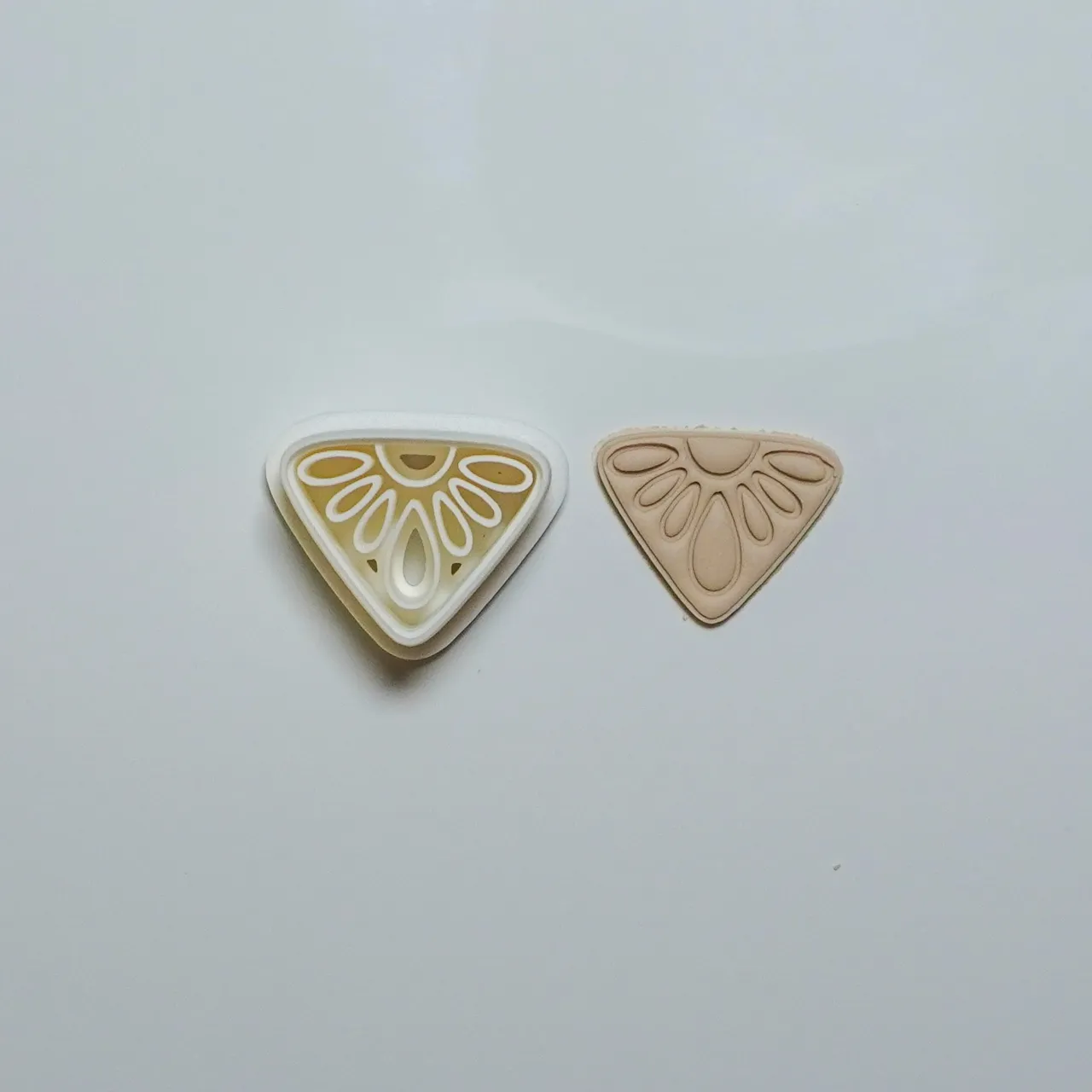 Ornamental Triangle Polymer Clay Cutter Earrings view 2