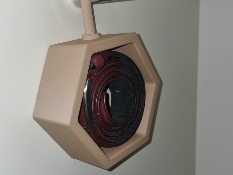Porta Cinture Esagonale da Appendere in Armadio