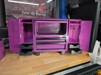 Snap-on mini tool box with hutch and locker 