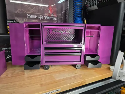 Snap-on mini tool box with hutch and locker 