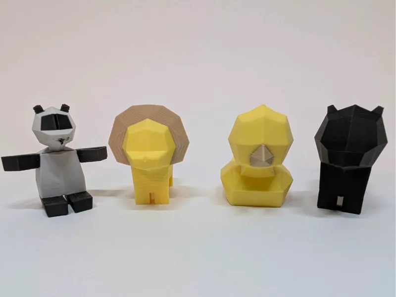 Low Poly Cute Animals (Colored and Single Color)