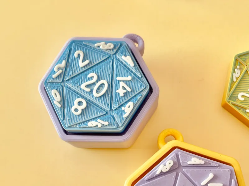 Dice 20— Fidget Clicker Keychains