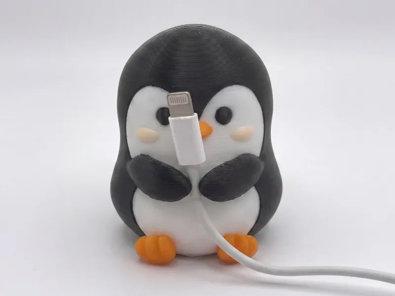Penguin Cable Holder –Desk Figure USB Organizer