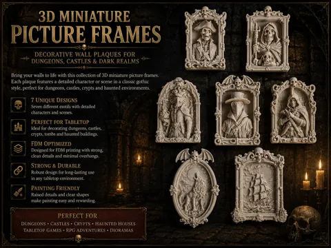 Marco decorativo: 3D Miniature Picture Frames — referencia de MakerWorld