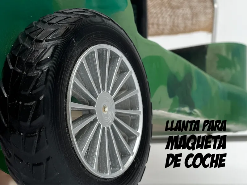 Llanta de coche para maqueta
