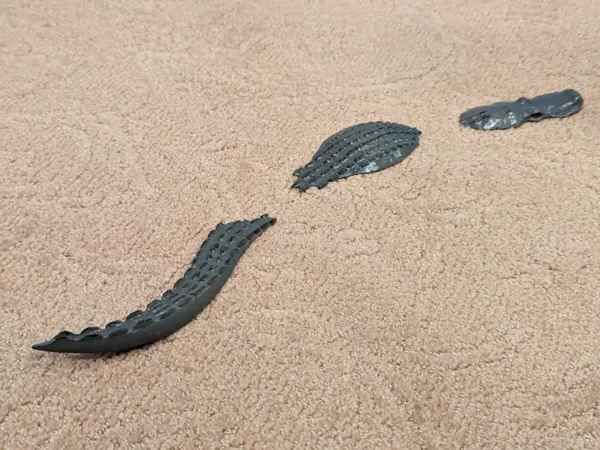 Décoration alligator pour tapis